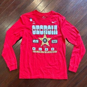 Nike Georgia Bulldogs 2022 National Champions L/S Tee Shirt, New!